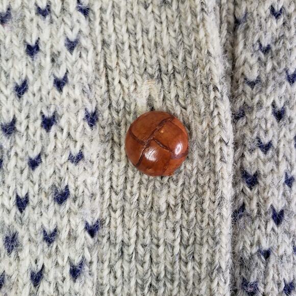 Woolrich Sweater Vtg 90s Womens Size Large Birdseye Wool Cardigan Button Up - Picture 3 of 7